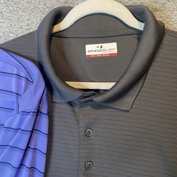 PGA Tour Grand Slam Golf Polo Shirts Size XXL‎ Airflux Performance Lot of 3 - Picture 7 of 14